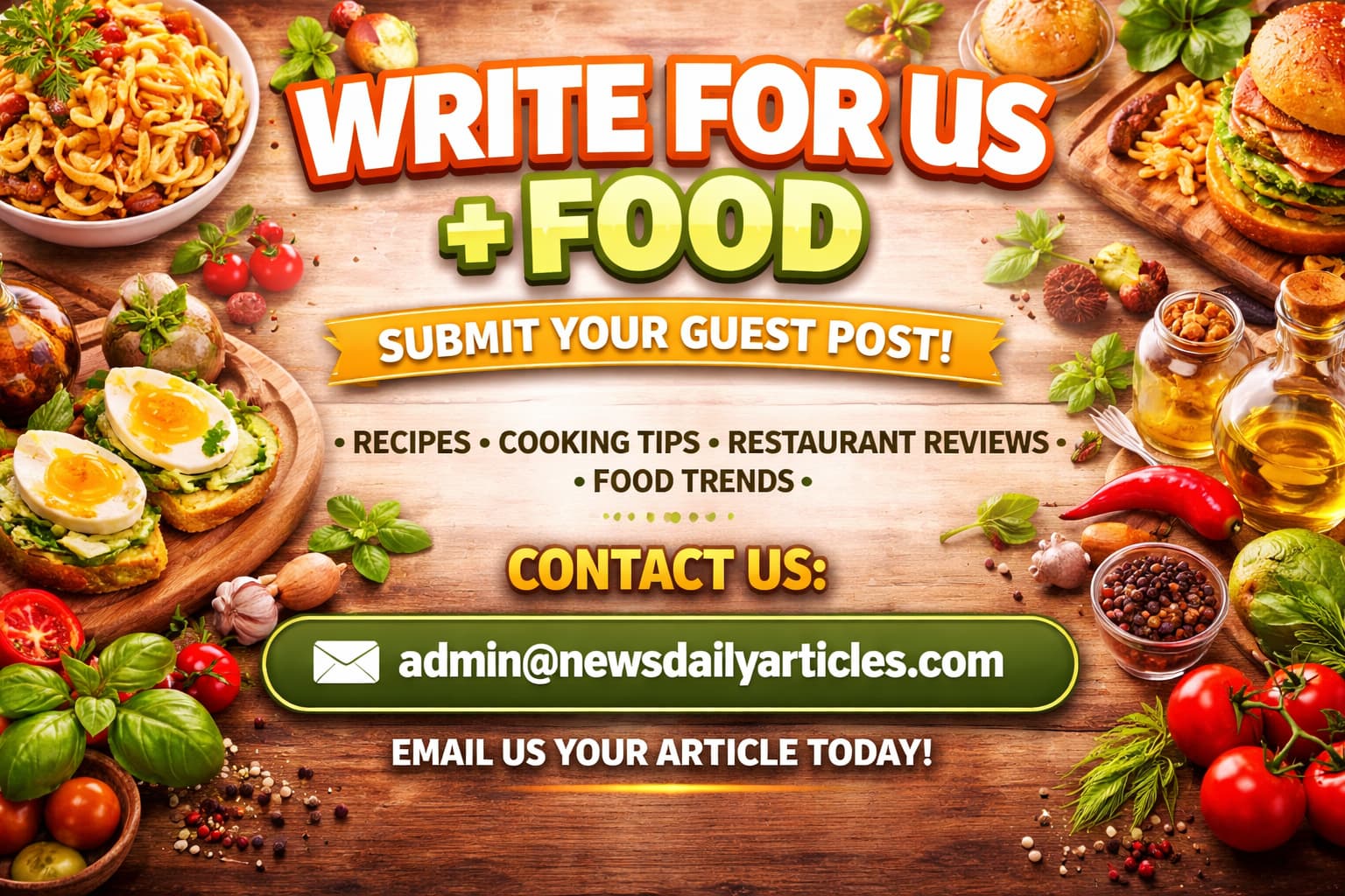 Write for Us + Food