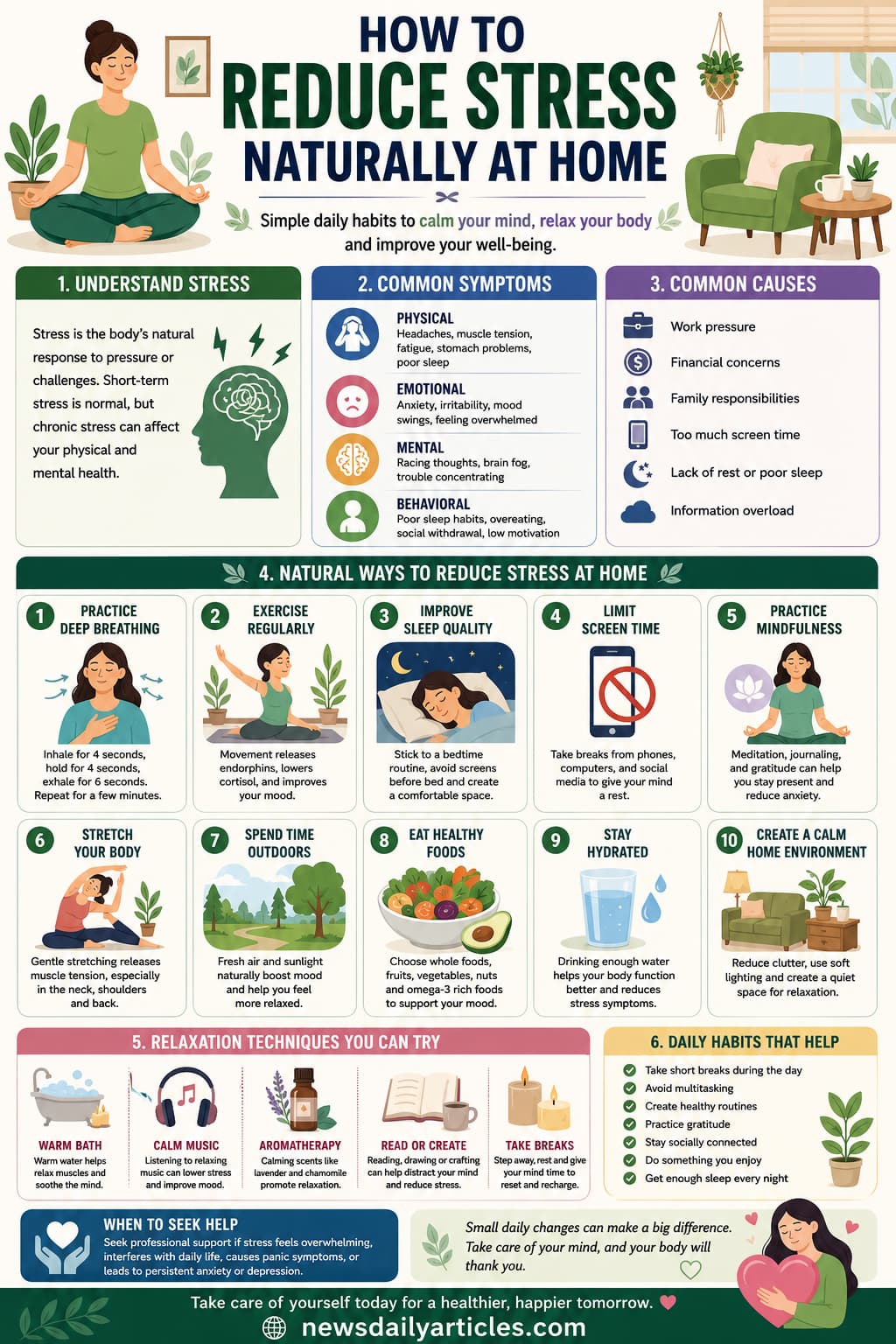 How to Reduce Stress Naturally at Home